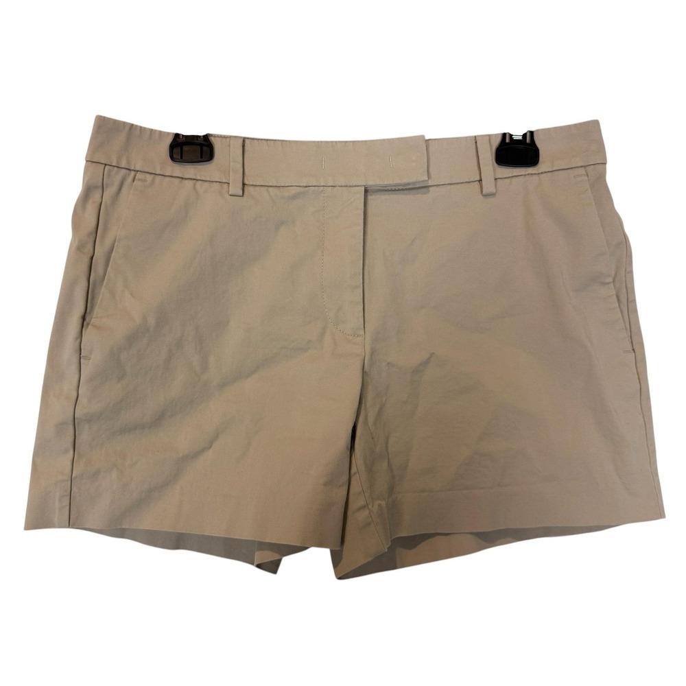 Ann Taylor Shorts Womens 6 Beige Chino Twill 3.5 Inseam Stretch Casual Summer